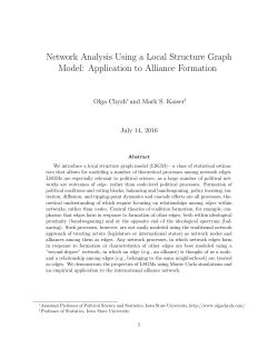 Introducing a Local Structure Model for Network Analysis