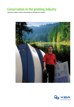 Conservation in the printing industry