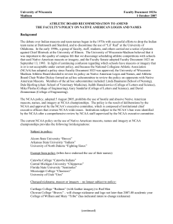 Faculty Document 1023a - University of Wisconsin-Madison