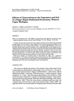 Effects of Clearcutting on the Vegetation and Soil of a Sugar Maple