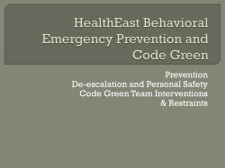 Behavioral Emergency Code Green Presentation