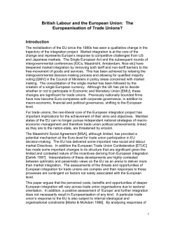 British Labour and the European Union: The Europeanisation of