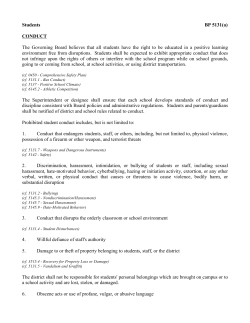 BP 5131 - Menlo Park City School District
