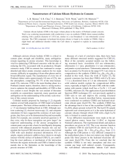 Nanostructure of Calcium Silicate Hydrates in Cements