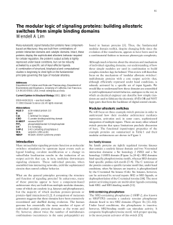 The modular logic of signaling proteins: building allosteric