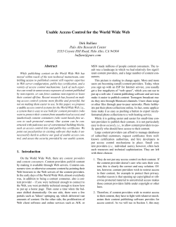 Usable Access Control for the World Wide Web