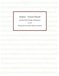 Student writing style guide