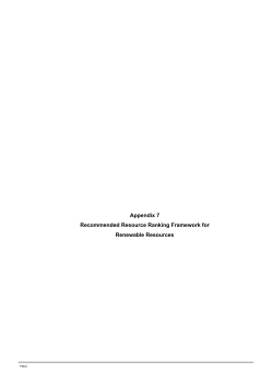 Appendix 7 Recommended Resource Ranking Framework