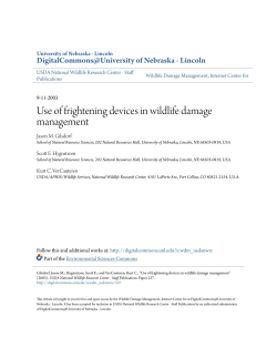 Use of frightening devices in wildlife damage management