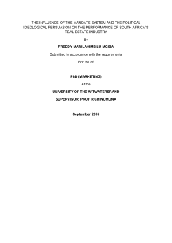 the influence of the mandate system and the political ideological