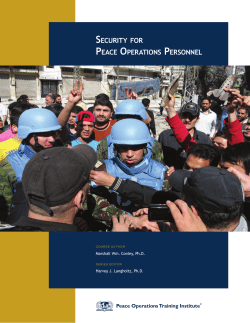 Search inside this course - Peace Operations Training Institute