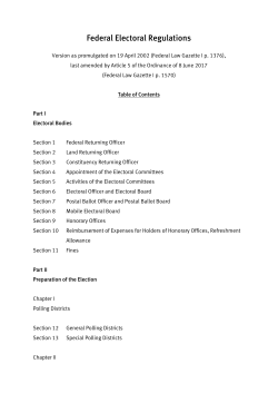 Federal Electoral Regulations (BWO)