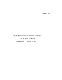 File No. 9 1 10048 WORLD TRADE CENTER TASK FORCE