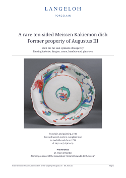 A rare ten-sided Meissen Kakiemon dish Former property of