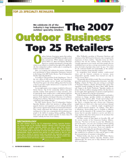 The 2007 Outdoor Business Top 25 Retailers