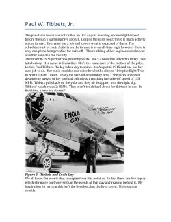 Paul Tibbets STN Report