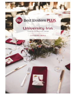 Catering Menu - University Inn (Moscow)