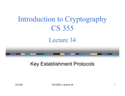 Key agreement protocols - Purdue Computer Science