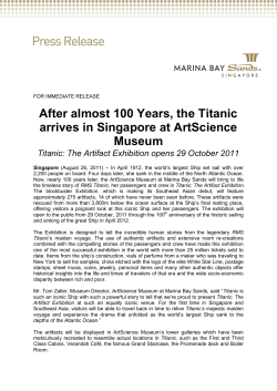After almost 100 Years, the Titanic arrives in Singapore at