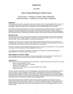 How to Enjoy Working in Virtual Teams