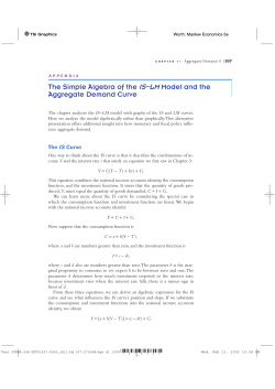 The Simple Algebra of the IS&ndash;LM Model and the Aggregate Demand