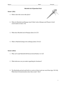 Macbeth Act II Question Pack