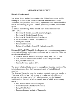 microfilming guides - Kenya National Archives