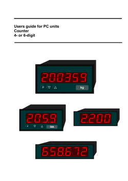 Users guide for PC units Counter 4- or 6-digit