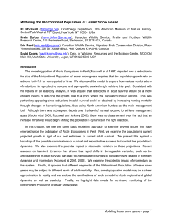 Modeling the Midcontinent Population of Lesser Snow Geese
