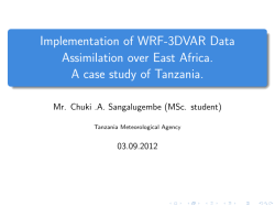 Implementation of WRF-3DVAR Data Assimilation over East