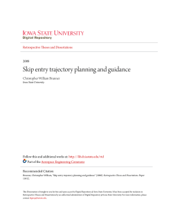 Skip entry trajectory planning and guidance