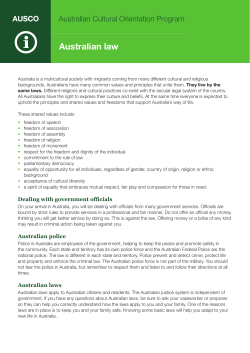 Australian law - Department of Social Services
