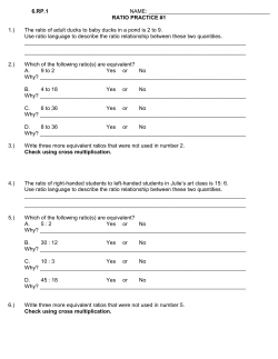 Ratio Practice 1