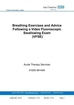 Breathing exercises and advice following