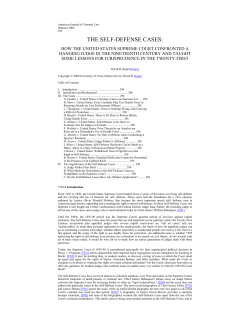 the self-defense cases