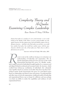 Complexity Theory and Al-Qaeda: Examining