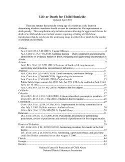 Enhanced Penalties for Child Homicide