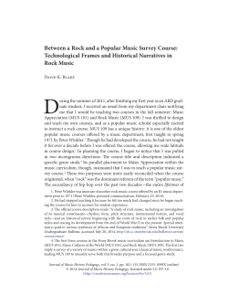 Between a Rock and a Popular Music Survey Course: Technological
