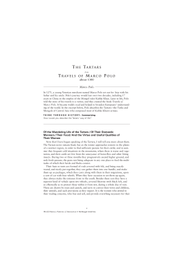 "The Tartars," from Travels of Marco Polo