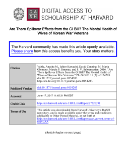 Are There Spillover Effects from the GI Bill? The Mental Health of