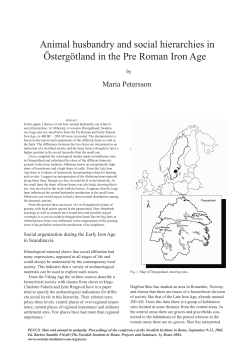 Animal husbandry and social hierarchies in &Ouml;sterg&ouml;tland in the Pre