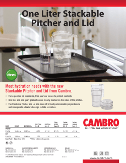 Stackable Pitcher and Lid