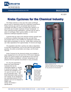 Krebs Cyclones for the Chemical Industry