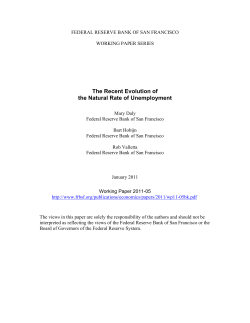 The Recent Evolution of the Natural Rate of Unemployment