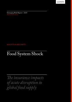 Food System Shock: The insurance impacts of acute disruption to