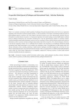 Review Article Irreparable global Spread of Pathogens and