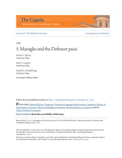 5. Marsiglio and the Defensor pacis