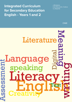 Integrated Curriculum for Secondary Education English