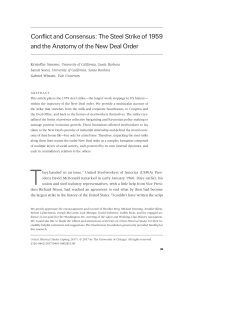 Conflict and Consensus: The Steel Strike of 1959 and the Anatomy