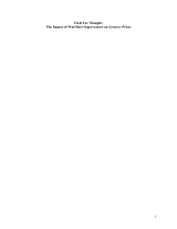 The Impact of Wal-Mart Supercenters on Grocery Prices
